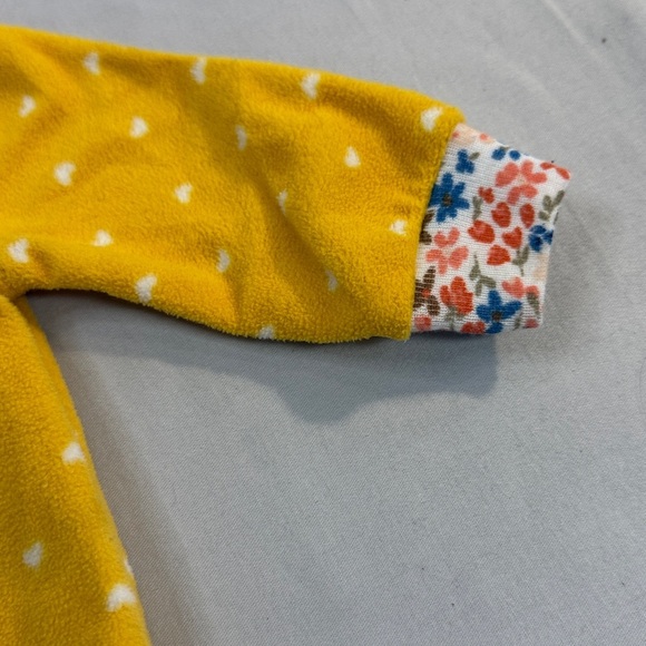 Carter's - Floral Newborn Fleece Onesie Sleeper - Yellow and Multicolor - Picture 3 of 5